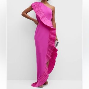 One33 Social The Mercer Fuchsia Pleated Gown